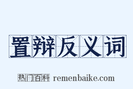 置辩反义词是什么意思的图片